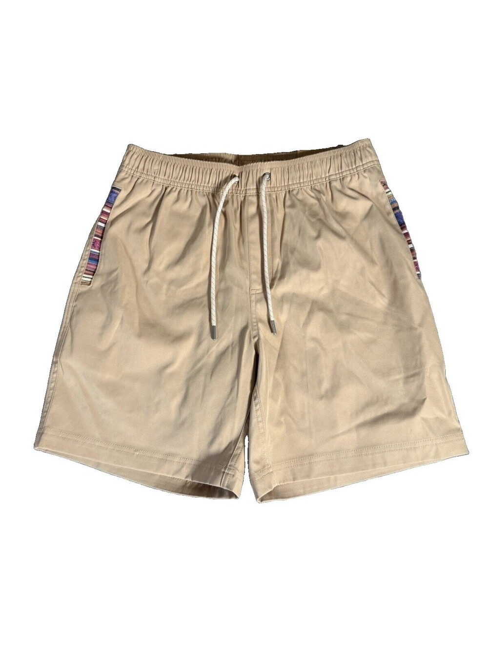 WOWIE Shorts Men Medium Sapien2.0 Aztec Tan Khaki Drawstring Casual Outdoor NEW